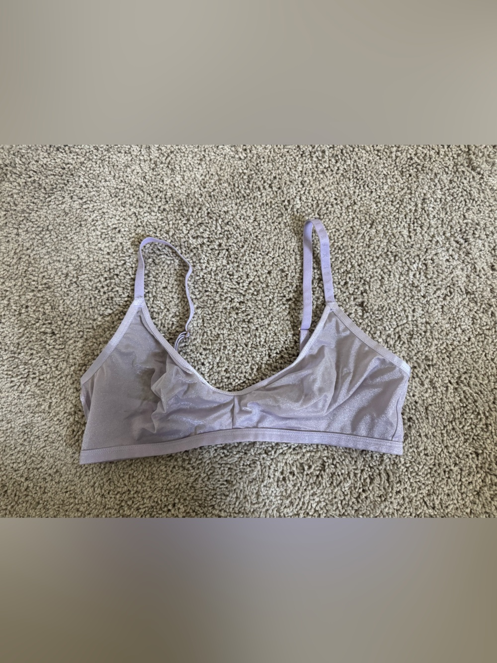 Savage X Fenty sheer purple lavender lilac sparkle holographic bralette (Med) - Picture 3 of 6